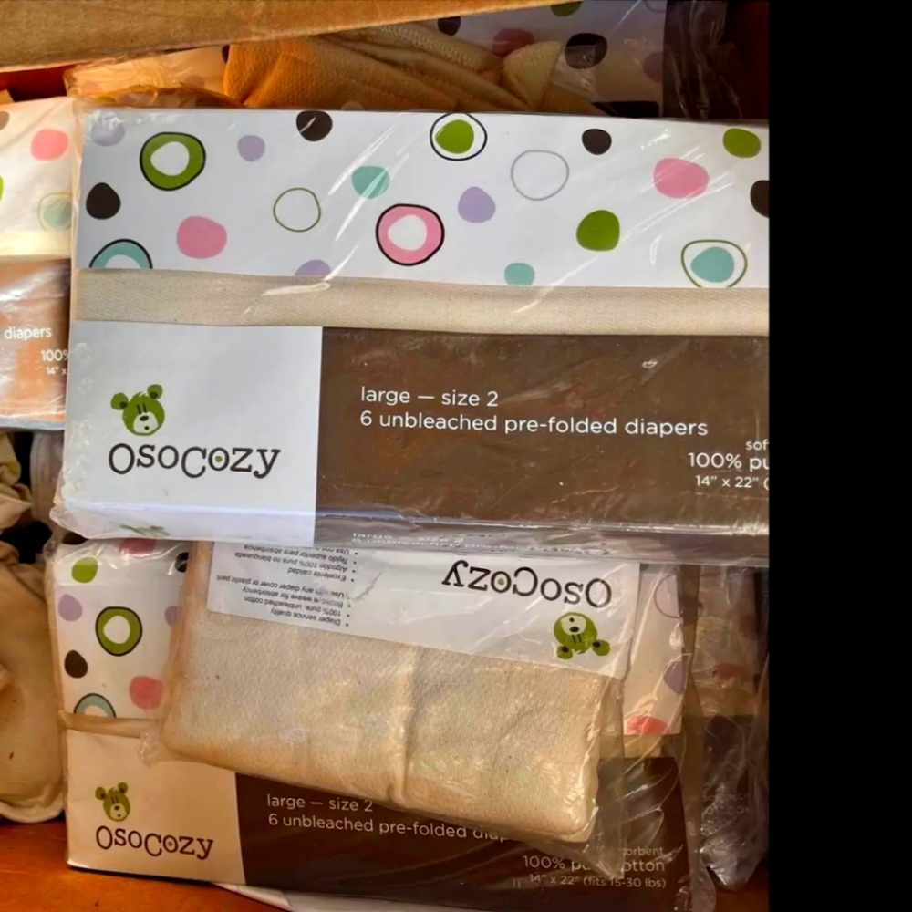 Osocozy prefold diapers size 2 (sealed)